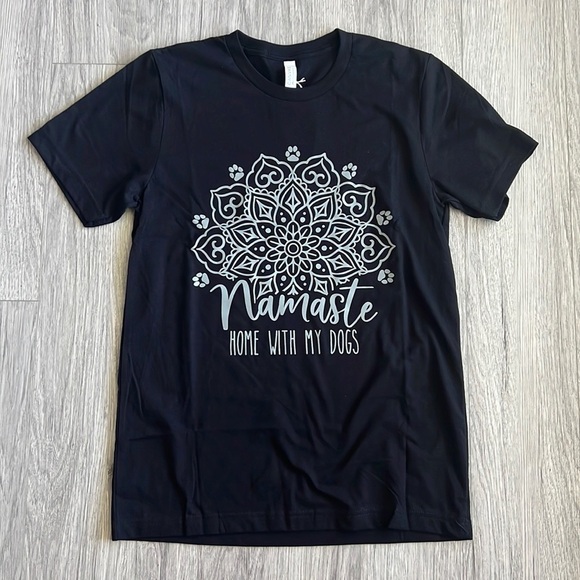 Namaste Home With My Dogs Graphic Tee - Picture 1 of 5